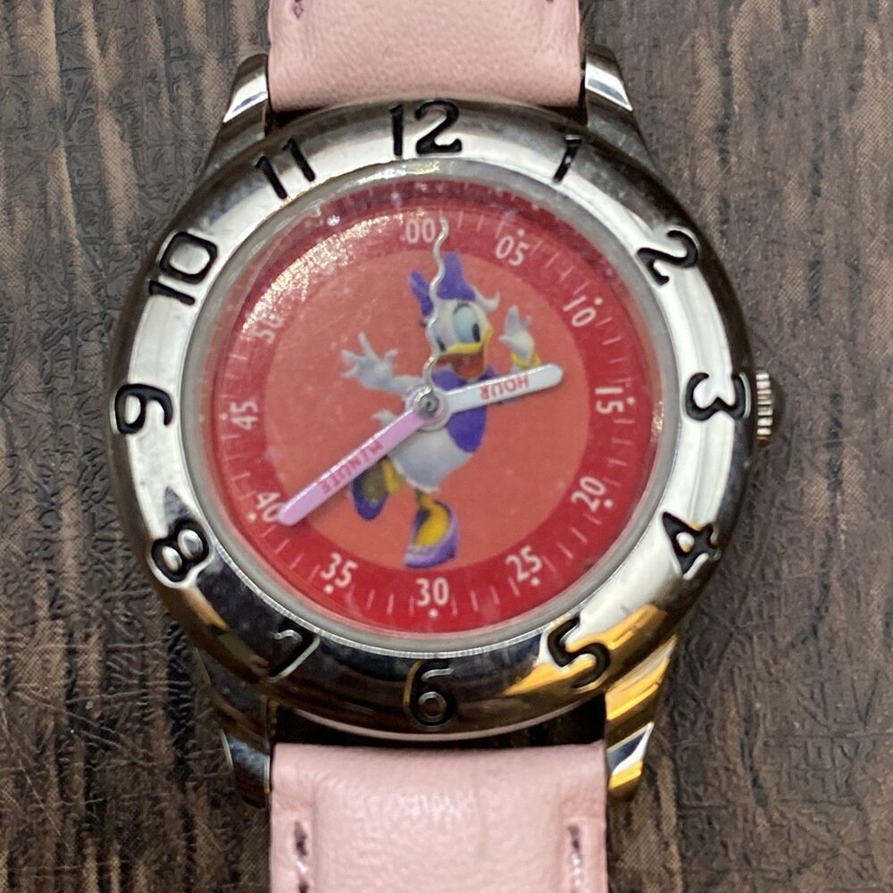 Disney Watch Factory Daisy Pink Watch Quartz Learn To Tell Time New Battery